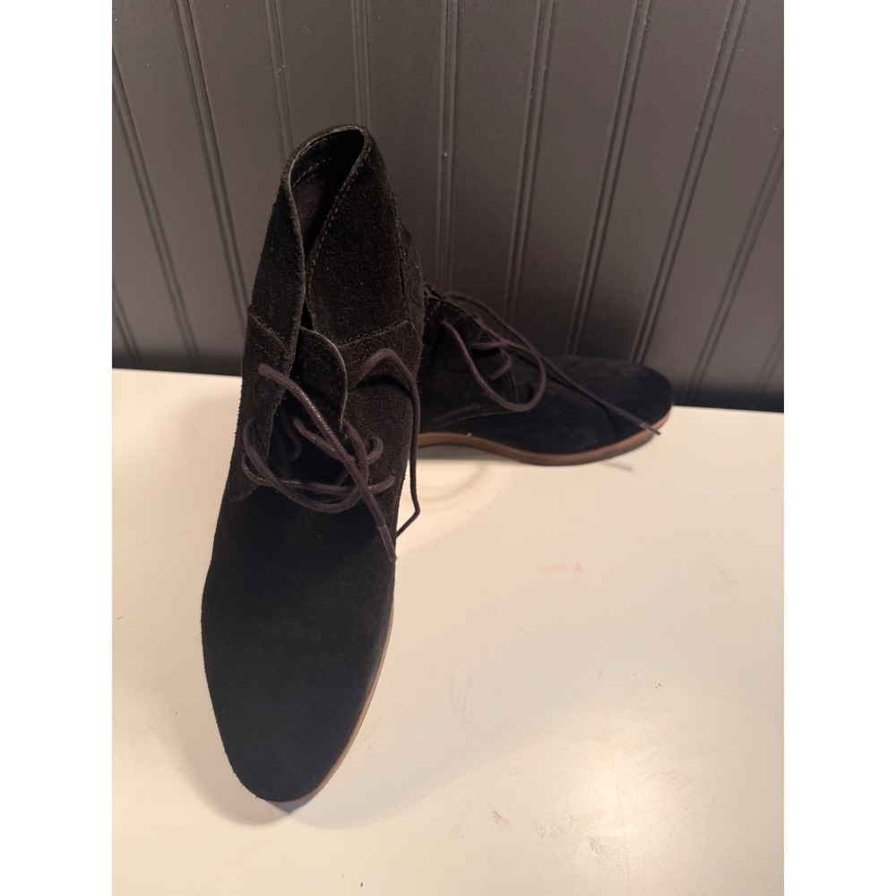Franco Sarto Womens Black Suede Chukka Desert Boots Lace Up Ankle Shoes